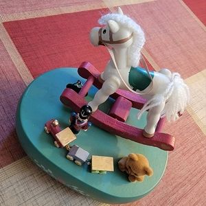 🐎  Vintage Enesco Rocking Horse Music Box  🐎  EVC